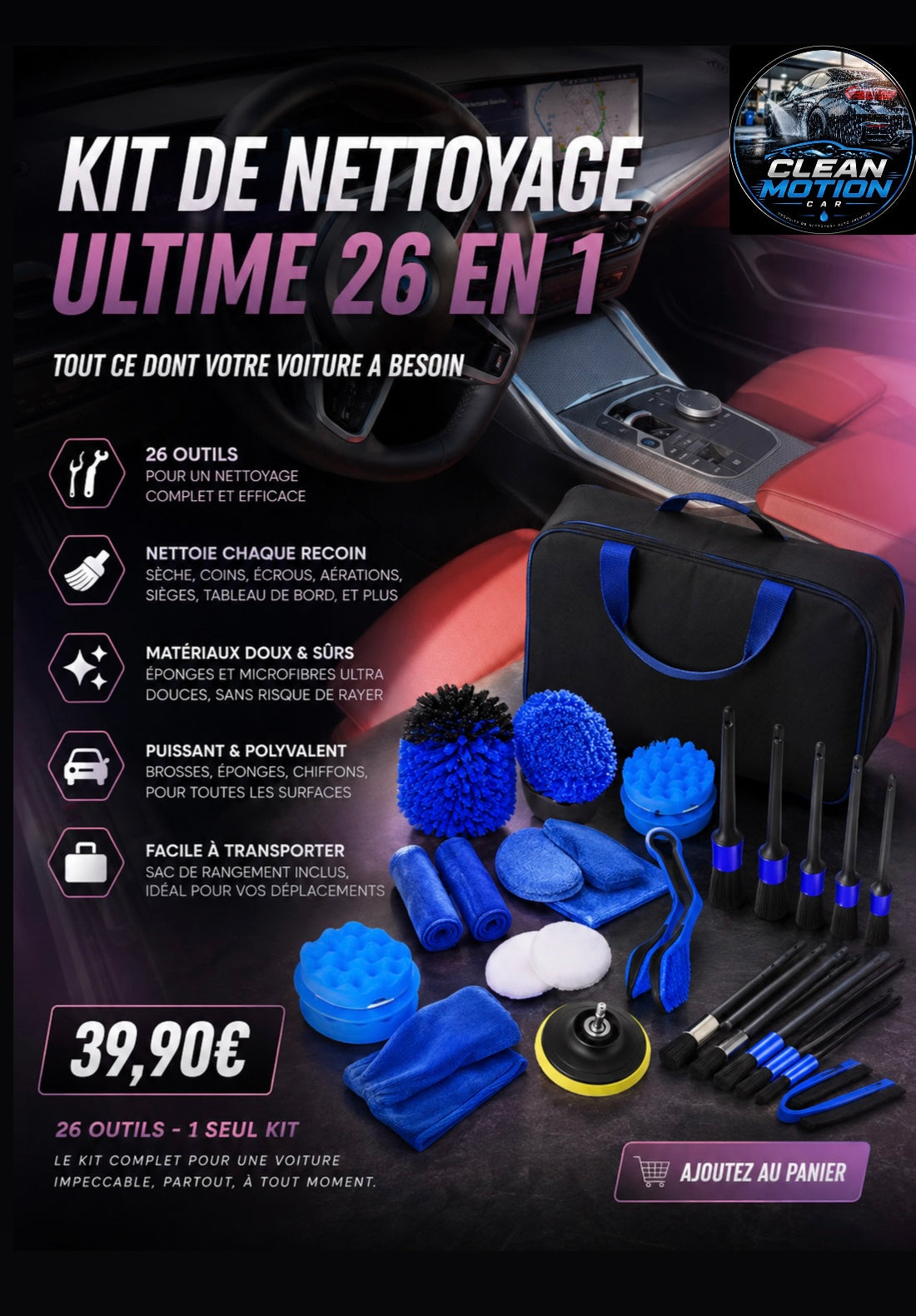 Kit lavage RV 27 pièces
